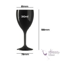 Premium Polycarbonate Plastic Reusable Black Wine Glasses